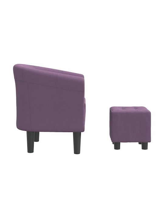 Sessel mit Fußhocker Purple 70x56x68cm