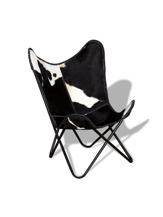 Fluture din Piele Naturală Albă 74x66x90cm