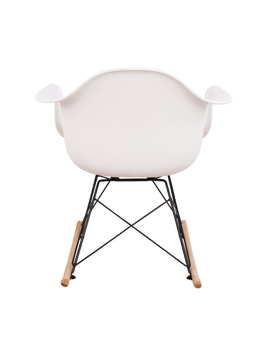 Mirto Rocking Armchair White 61x71x64cm