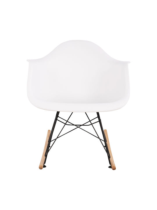 Mirto Rocking Armchair White 61x71x64cm