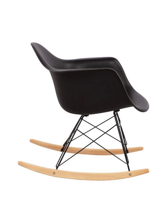 Mirto Rocking Armchair Black 61x71x64cm
