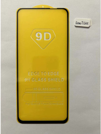 0.3mm Adeziv complet Full Face Tempered Glass Negru (Oppo Reno7 Lite)
