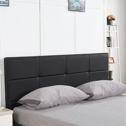 Anemone Bett Übergröße Mit Kunstleder bezogen Schwarz für Matratze 160x200cm