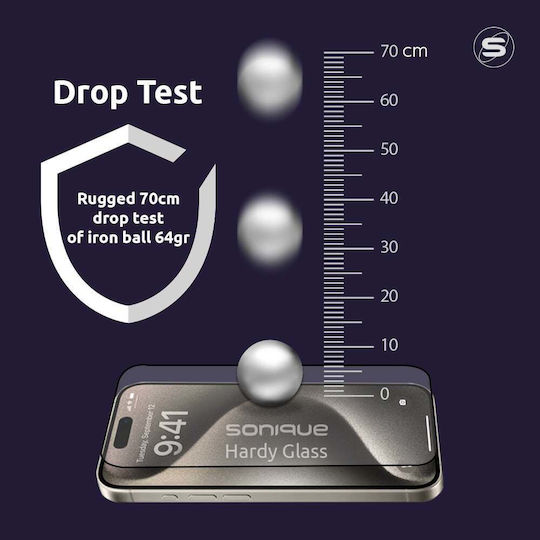 Sonique Hardy Glass Premium Series HD 2.5D 0.25mm Full Glue Tempered Glass Black (Galaxy S23+)