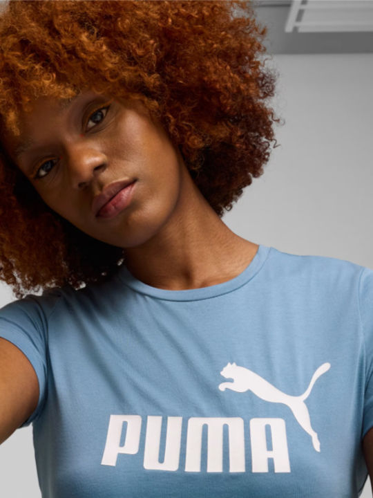 Puma Γυναικείο Αθλητικό T-shirt Γαλάζιο