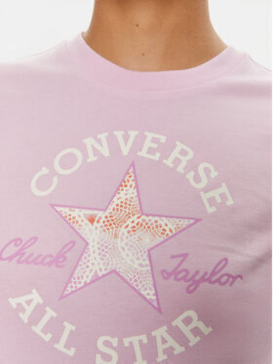 Converse Γυναικείο T-shirt Μωβ