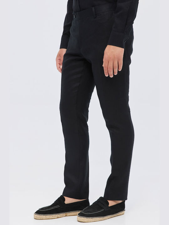 Aristoteli Bitsiani Men's Trousers in Slim Fit Black