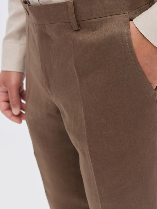 Aristoteli Bitsiani Men's Trousers in Slim Fit Brown