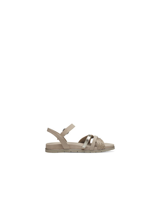 Tamaris Damen Flache Sandalen in Beige Farbe