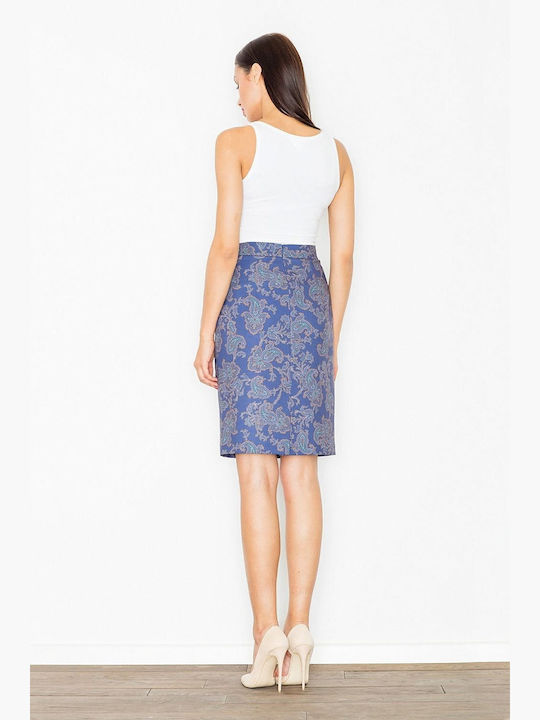 Figl Pencil Skirt in Navy Blue color