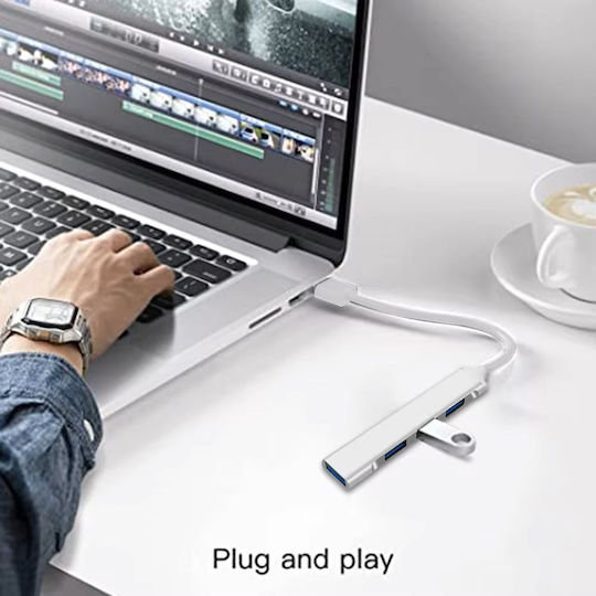 NBD056-C Hub 4 Θυρών USB 3.0 με σύνδεση USB-C Λευκό
