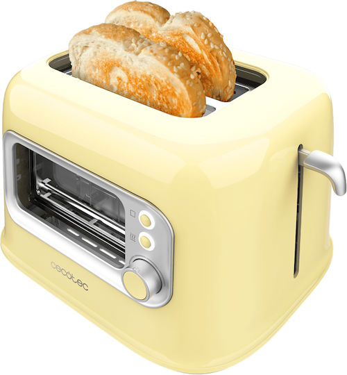 Cecotec Retro Vision Prăjitor de pâine 2 sloturi 700W Galben
