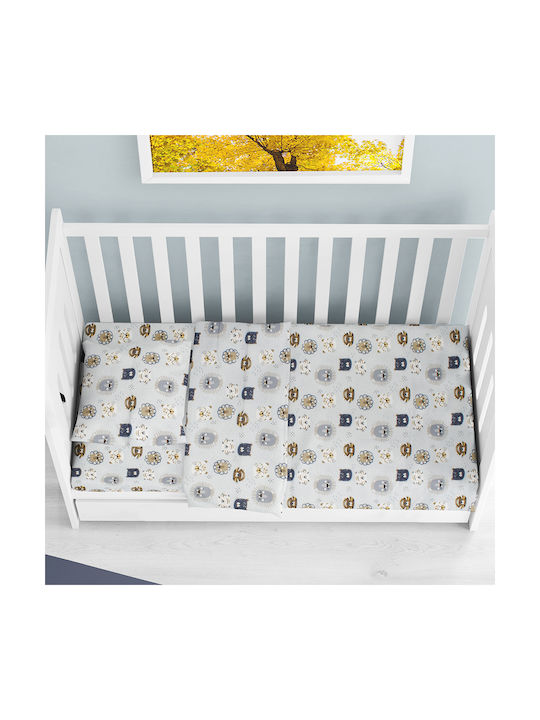 Dimcol Baby Sheet Cradle Cotton Sky Blue 110x80cm