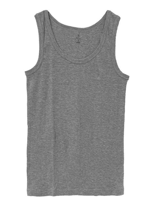 Ustyle Men's Undershirts Sleeveless in Gray Color 3Pack