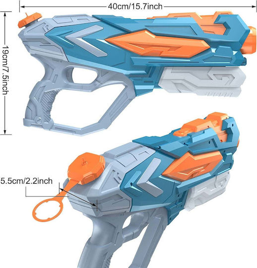 Water Gun Kids Tank Pool Beach Flippy 6 Years+ Blue 4 Nozzles 900ml