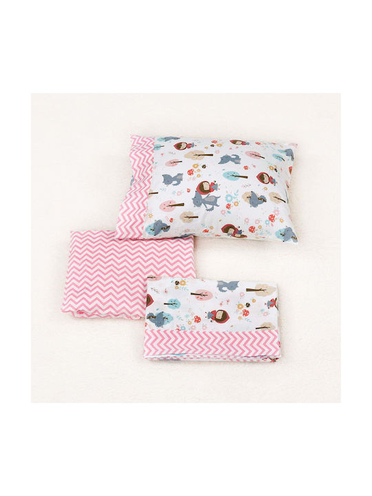 Beauty Home Art Set Baby Bettlaken Für Krippe Baumwollsatin Angepasst Rosa 70x140cm