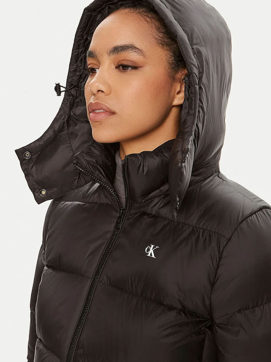 Women's Short Puffer Jacket for Winter Black