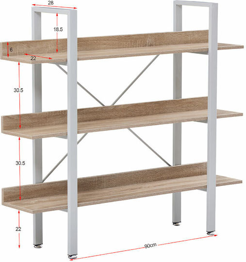 Bibliothek Horizon Sonoma 120x28x106cm