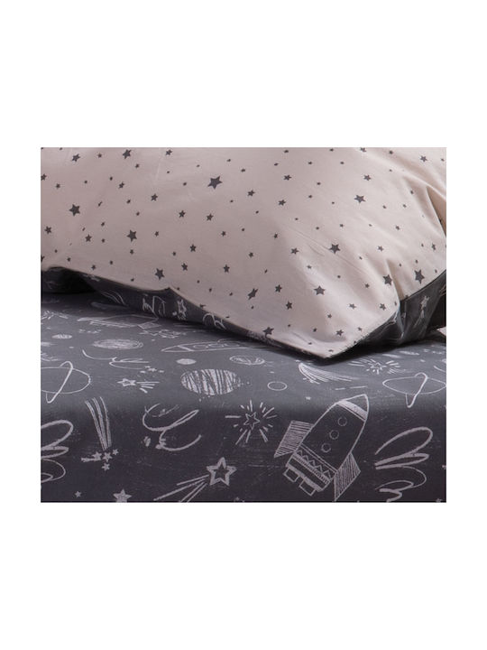 Nef-Nef Homeware Σετ Σεντόνια Μονά Βαμβακερά My Space Ecru 170x260cm 3τμχ