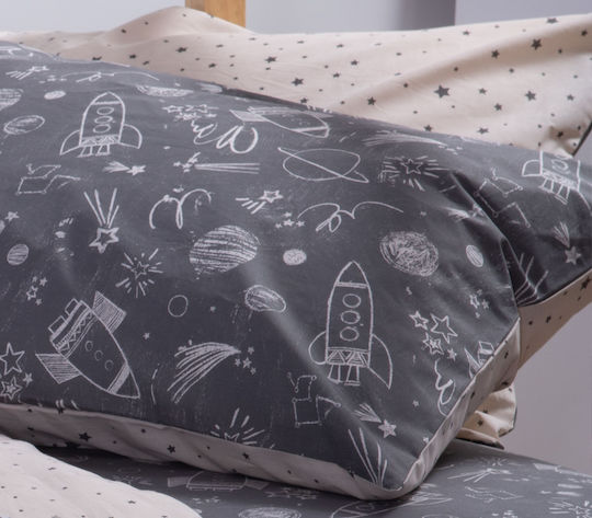 Nef-Nef Homeware Комплект чаршафи Единично Памучни My Space Ecru 170x260см 3бр