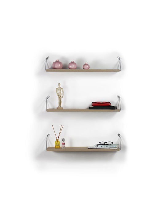 Shelves Wall Rafael Oak 3pcs 60x18x12.5cm