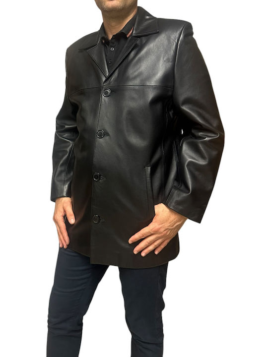 MARKOS LEATHER Men's Leather Jacket Black