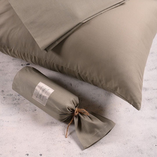 Melinen Kids Sheets Single Khaki 170x270cm