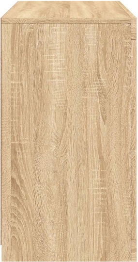 Living Room Display Cabinet made of Particle Board with Lighting Sonoma Oak 60.5x37x67cm