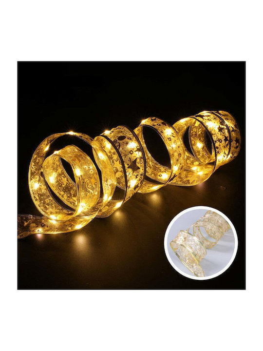 10 Λαμπάκια LED 1μ. Θερμό Λευκό Μπαταρίας σε Σειρά