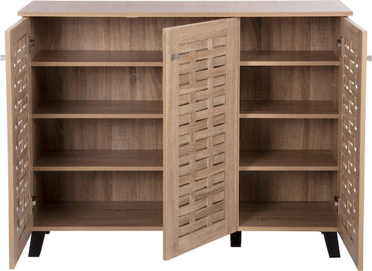 Prody Wooden Shoe Organizer Sonoma 115x34x89cm