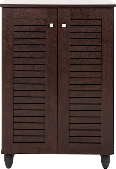Ξύλινη Prolly με 4 Ράφια Wenge 60x34x88cm HM9608.01 Ξύλινη Prolly με 4 Ράφια Wenge 60x34x88cm HM9608.01