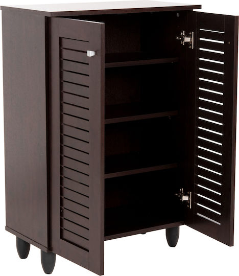 Holz Schuhschrank Prolly mit 4 Regalen Wenge L60xW34xH88cm