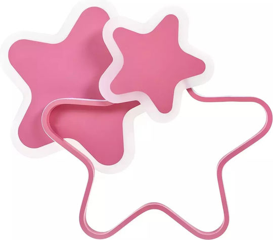 Kids Single Mount Ceiling Light E27 Pink 56W
