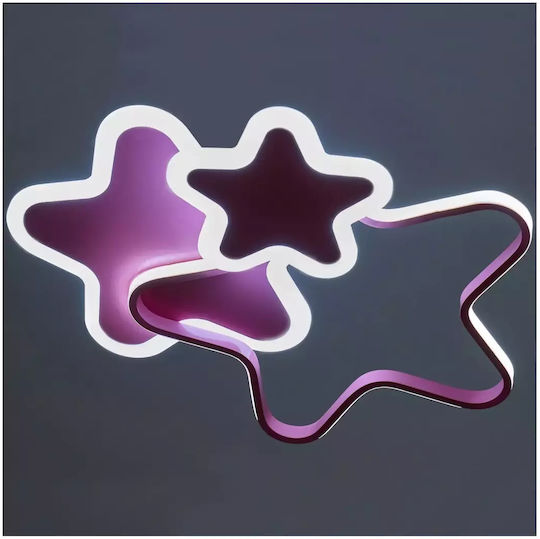 Kids Single Mount Ceiling Light E27 Pink 56W