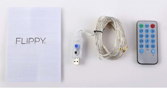 100 Светлини LED 10m. Топъл бял USB тип Лента 1бр
