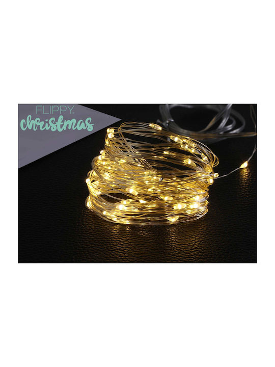 100 Lichterketten LED 10m. Warmes Weiß USB in Zeichenfolge 1Stück
