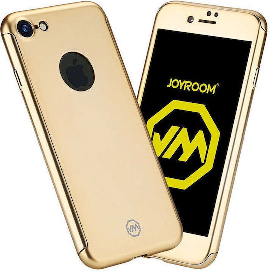 Joyroom С пълно покритие (360°) Пластмаса / Закалено стъкло / Силикон 0.3мм Златист (Realme 6 / 6s)
