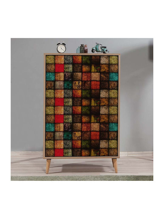 Soho Wooden Shoe Organizer with 4 Shelves Sonoma 80x36x127cm