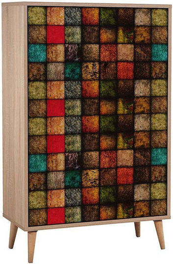 Ξύλινη Soho με 4 Ράφια Sonoma 80x36x127cm GP052-0004,1