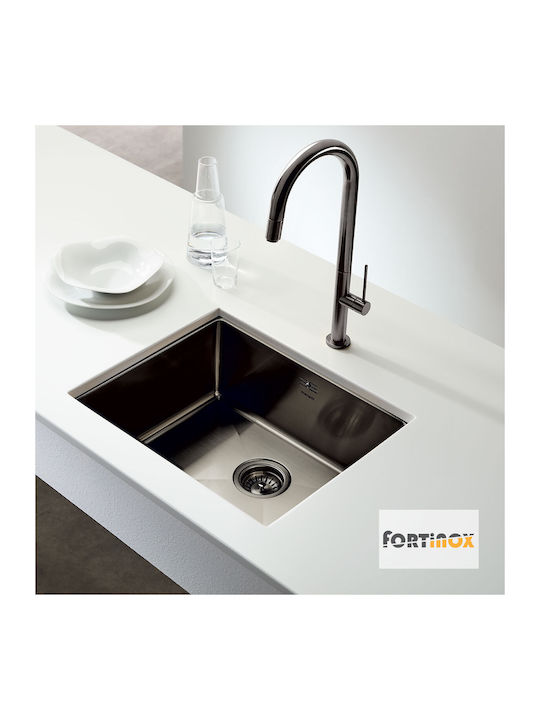 Fortinox Undermount Sink Inox Brushed W54xD44cm Silver