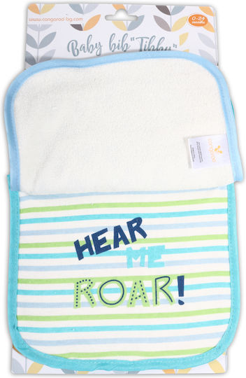 Cangaroo Tibby Bib Fabric with Hoop & Loop Fastener Blue 3pcs