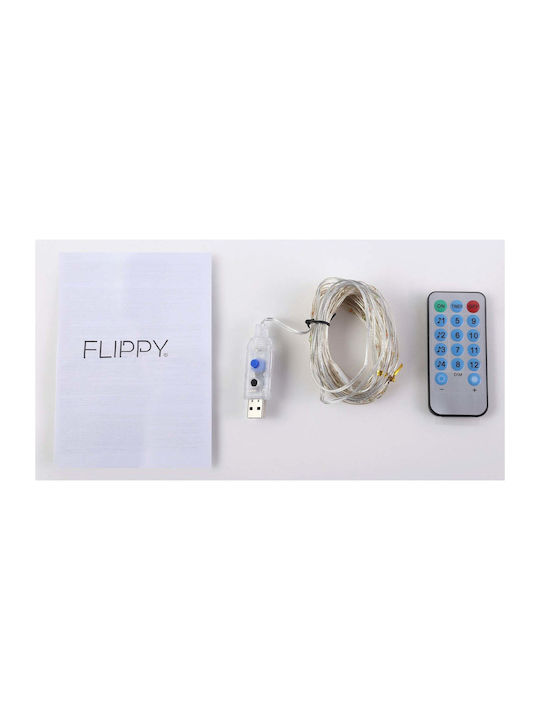 100 Lămpițe LED 10m. Multicolore USB tip Șir 1buc
