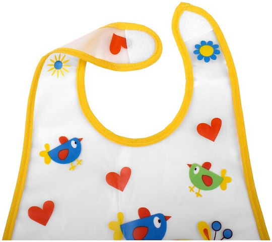 Interbaby Fun in the Jungle & Animals Waterproof Bib Plastic with Hoop & Loop Fastener & Pocket Multicolored 2pcs