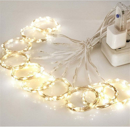 300 Luminite LED Perdea 3m x 300cm Alb Cald USB 300 Luminite LED Perdea 3m x 300cm Alb Cald USB
