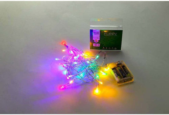 30 Lămpițe LED 3m. Multicolore Baterie tip Șir 1buc