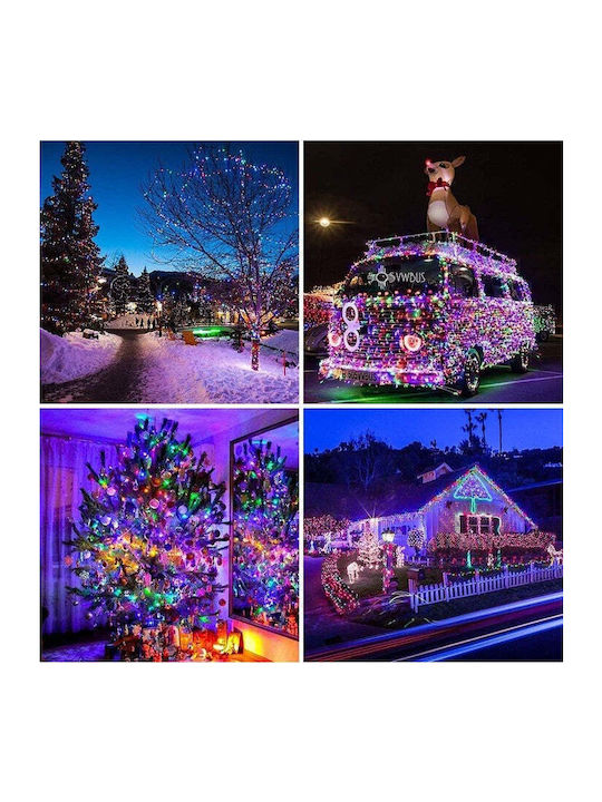 100 Lămpițe LED 3m. x 100buc Multicolore USB tip Perdea 1buc