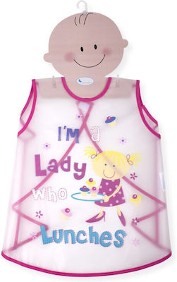 Interbaby I'm Lady Who Lunches Waterproof Coverall Plastic with Hoop & Loop Fastener Transparent