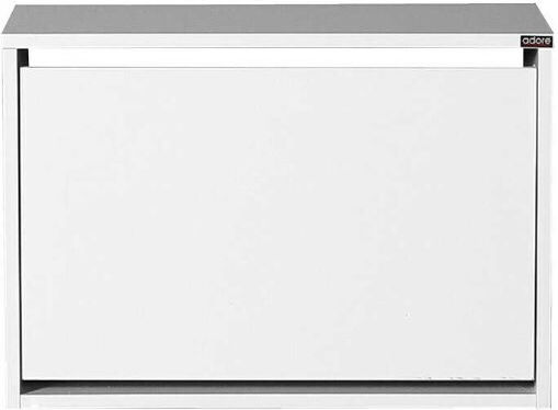 94036090900 Wooden Shoe Organizer with 2 Shelves White 60x30x42cm