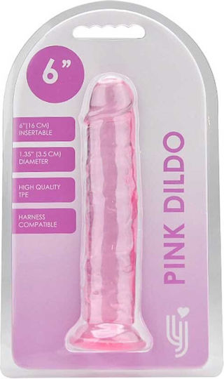 Loving Joy Dildo Realistic Cu Scrotum Și Ventuză Roz 18cm