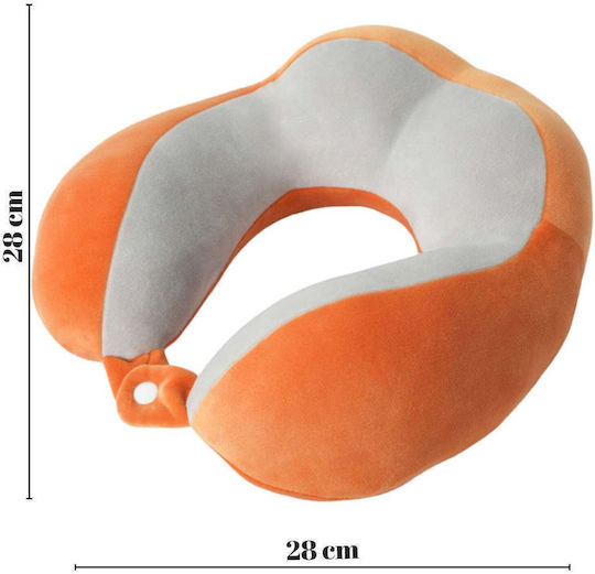 Pernă de călătorie Bumbac Portocaliu M28xL28xH10cm